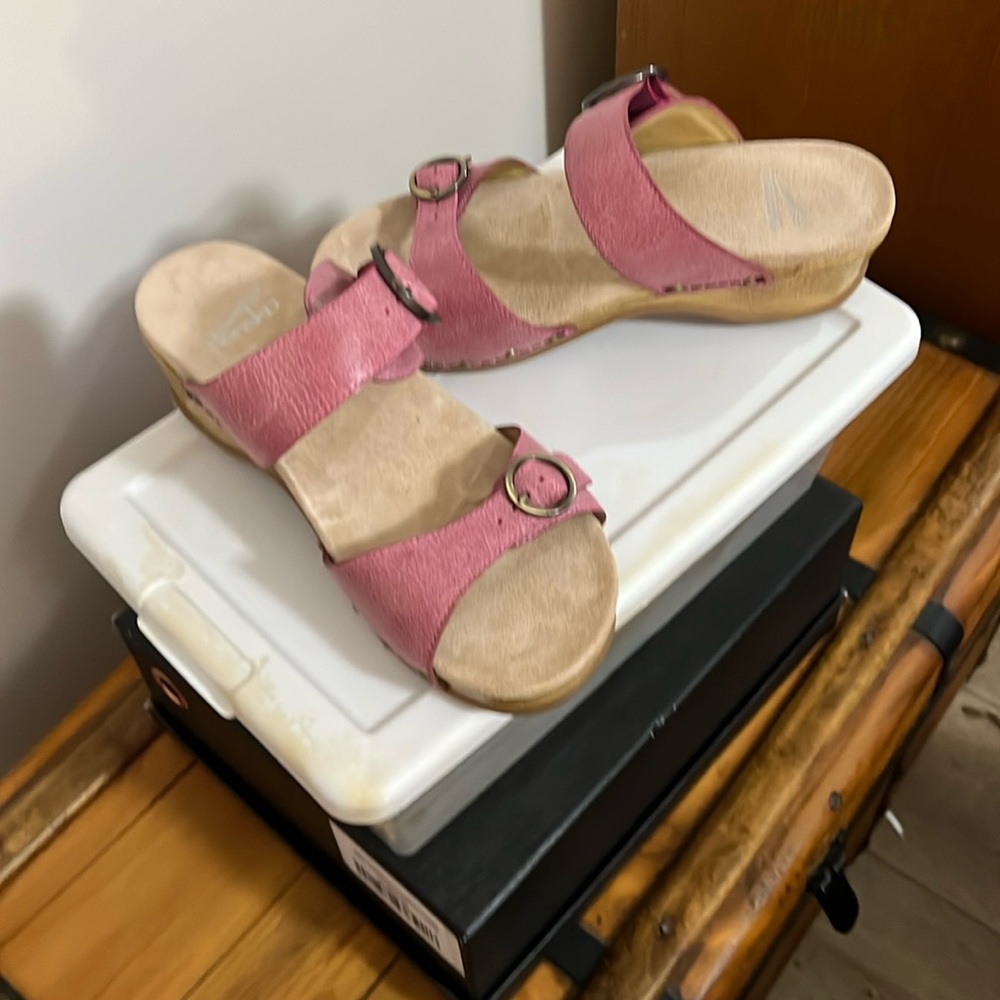 Dansko leather platform shoes